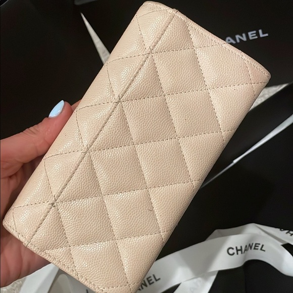 CHANEL Light Tan Quilted Wallet - Picture 10 of 10